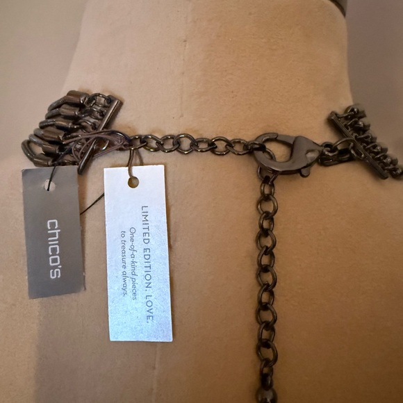 Chico’s Misty Night Statement Necklace - Picture 5 of 6